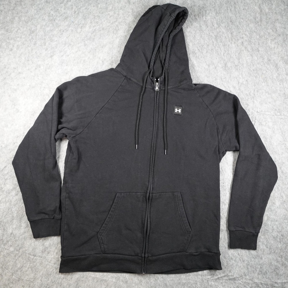 Under Armour Hoodie Mens XXL Black Full Zip Jacket Sweatshirt